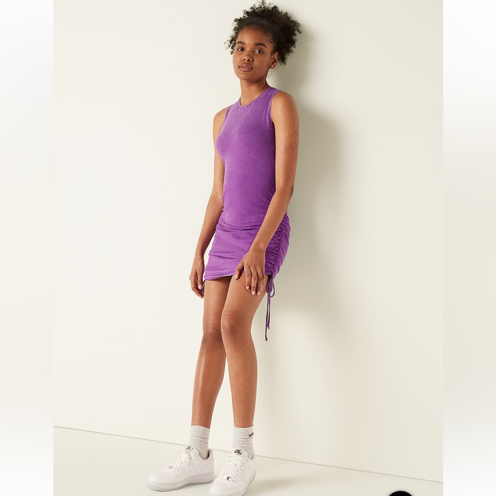 PINK BY VICTORIA SECRET 
RUCHED SIDE TANK DRESS
